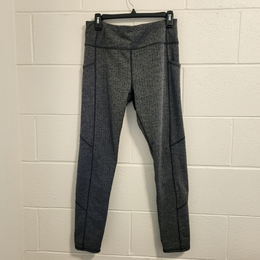#18 💙 Marc New York gray chevron performance leggings pockets size medium